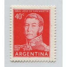 ARGENTINA 1954 GJ 1039 ESTAMPILLA MINT CON VARIEDAD MANCHA EN LA CARA